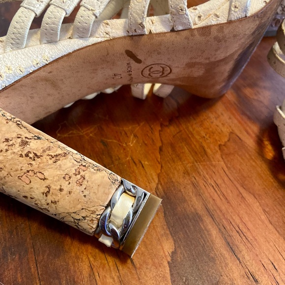 Chanel Interlocking CC Logo Slingback Sandals, Size: 40 - Picture 6 of 8